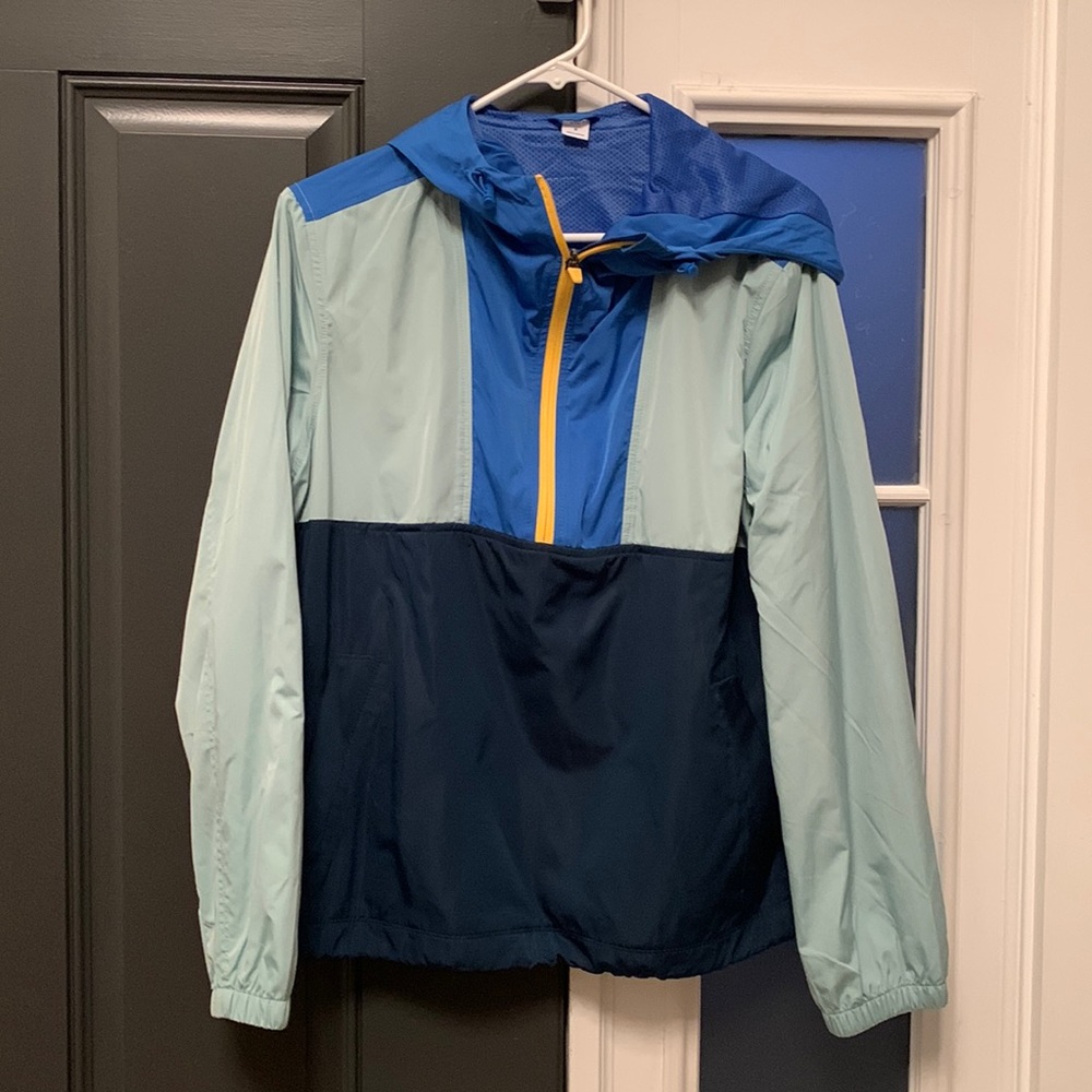 Green windbreaker